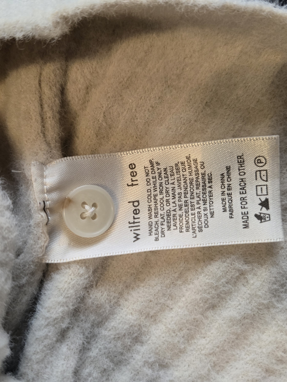 Wilfred Cream Ribbed Button-Front Cardigan - Picture 5 of 5